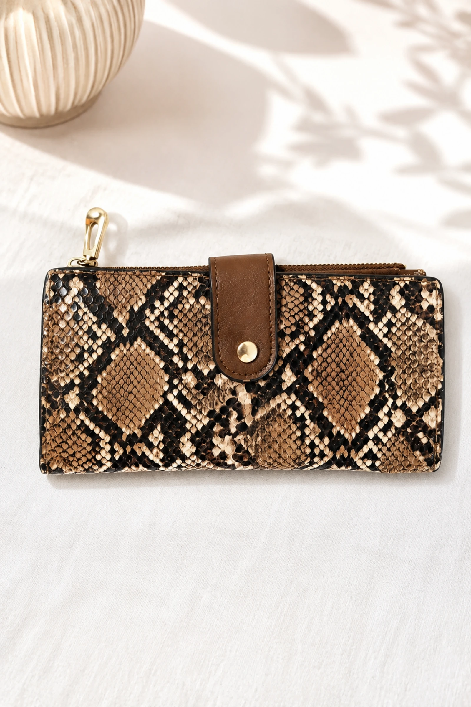 👜 Billetera/Monedero efecto piel de serpiente